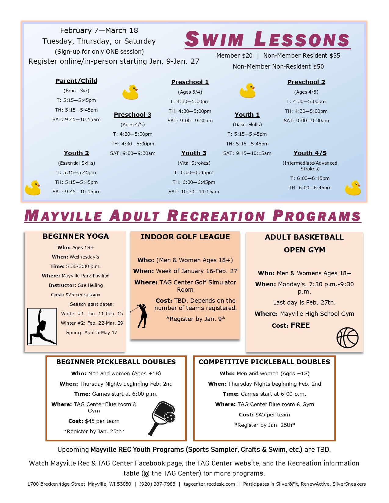 TAG Center - City of Mayville - TAG Center - City of Mayville